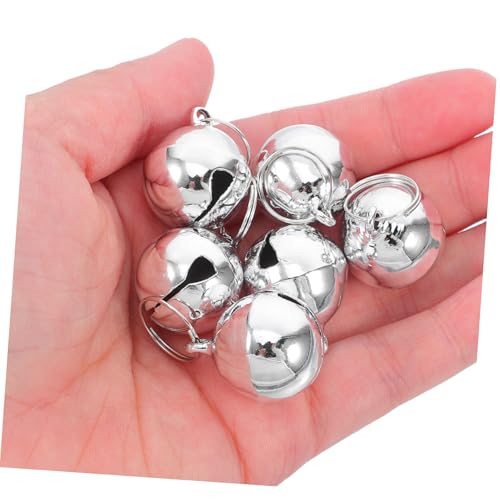 iplusmile 6 Stück Zubehör für Haustierglocken Welpe Glocke Hundekragen Charme kleine Hundeglocken Haustier kleine Glocken Haustierklingel selber machen Metall Silver