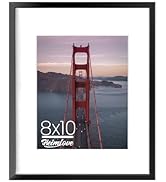 Heimlove Metal Picture Frame, Aluminum Photo Frames, 5x7 with Mat or 8 x 10 Without Mat, for Tabl...