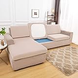 BOLUXIU Funda de Asiento para sofá-Funda de Cojín de Asiento de sofá, Funda de cojín de sofá Extensible, Funda de Asiento de sofá Antideslizante y Funda de Muebles Suave, con Fondo elástico