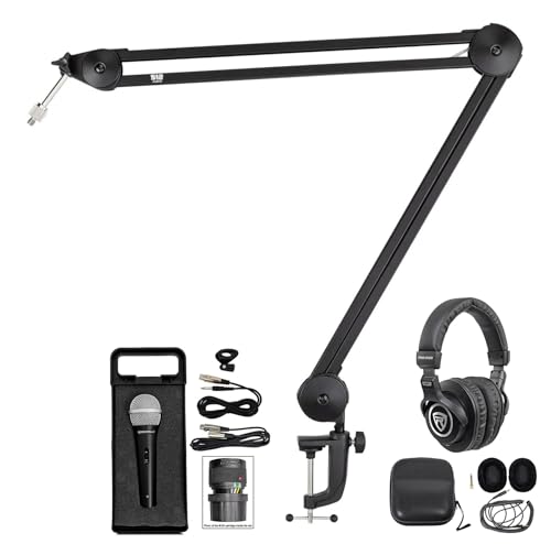 Rockville Bundle RMC-XLR �n�C�G���h���^��DJ�n���h�w���h�L���}�C�N�o���h��PRO-M50�X�^�W�I�w�b�h�t�H���A512-BBA 31�C���`�����\�}�C�N�u�[���A�[���}�C�N�X�^���h(3�A�C�e��)