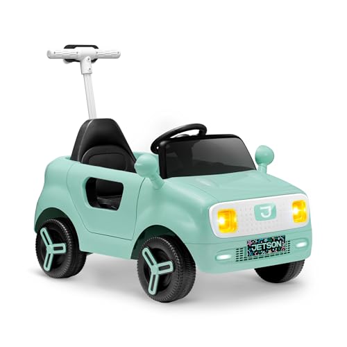 Jetson Mako Kids Electric Motor Assist Push Car, 3 Modes: Push, Drive or Remote Control, Top Speed of 3 mph, Seatbelt, Headlights, Recommended Ages: 2-4 Years
