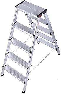 OUSIKA Ladders,Engineeladder, Folding Ladder Step Ladder 5-Step Ladder Aluminum Alloy Thick Folding Ladder, Home Outdoor Multi-Function Double Step