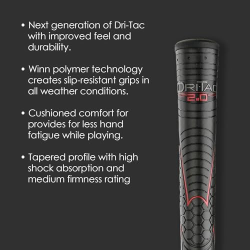 Winn Dri-Tac 2.0 Golf Grips AVS Technology Men & Ladies