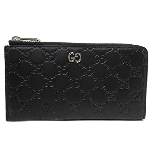 [グッチ] 財布 メンズ 長財布 (小銭入れなし) シマ L字ファスナー 574745(ブラック) ブティックライン [並行輸入品]