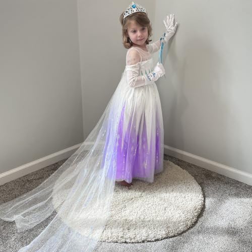 Vestido de Princesa Morado para Niñas Snow Queen miniatura 5
