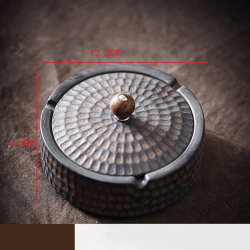 Cendrier de table avec couvercle coupe-vent anti-odeurs portable - 6