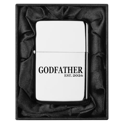 Encendedor en caja de regalo forrada en seda negra miniatura 1