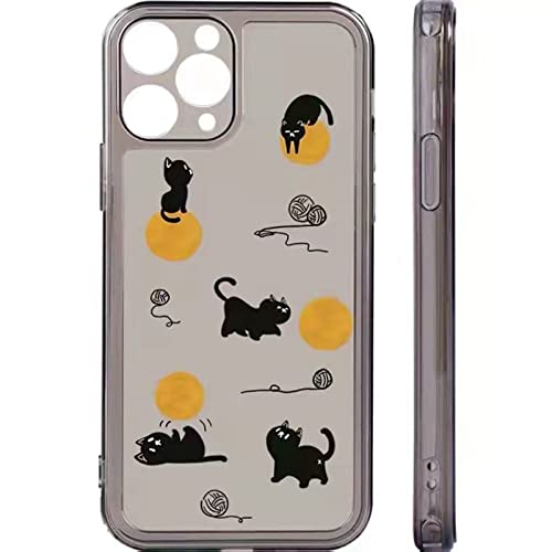 Morjakey Estuche de teléfono de dibujos animados lindo, Estuche protector de silicona líquida transparente con todo incluido para iPhoneX/XS Lente Protector de pantalla Anti-caída Cover