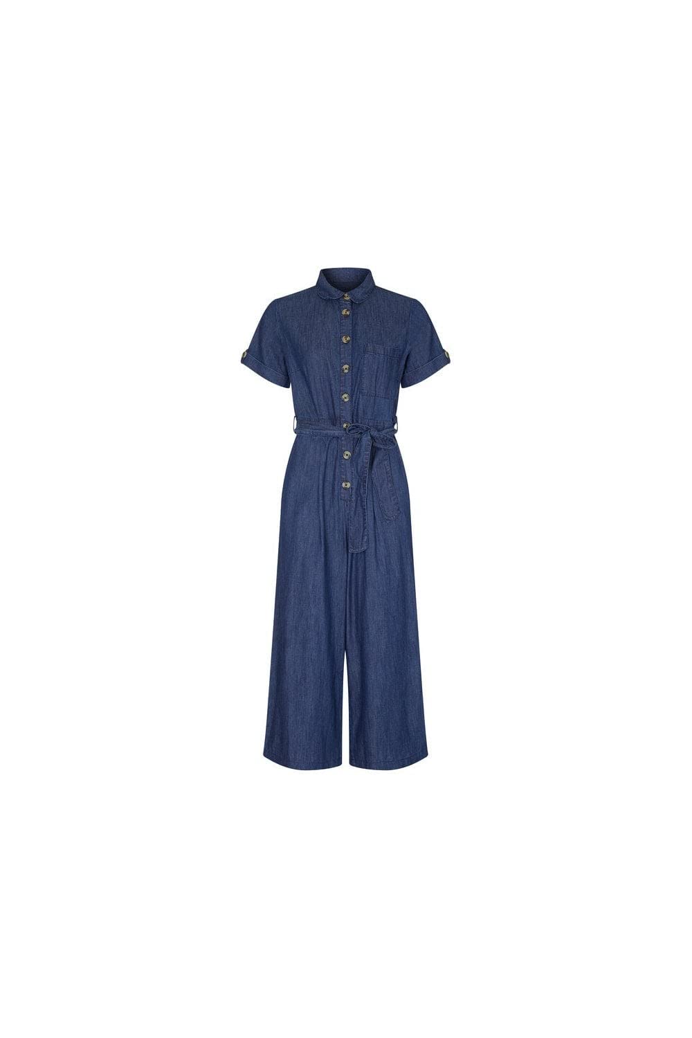 Yumi Women's Blue Button Denim Jumpsuit (, 10)