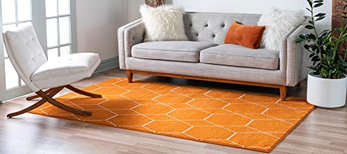 Tapete Rugs.com Lattice Frieze 8'x11' Naranja miniatura 3