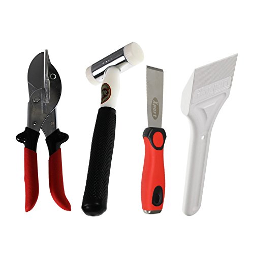 Thor 712 38mm Nylon Hammer, Chisel Edge Bead Knife & Professional SK5 Mitre Shears Plus Paddle Glazing/Delglazing UPVC Window/Door Tool Kit