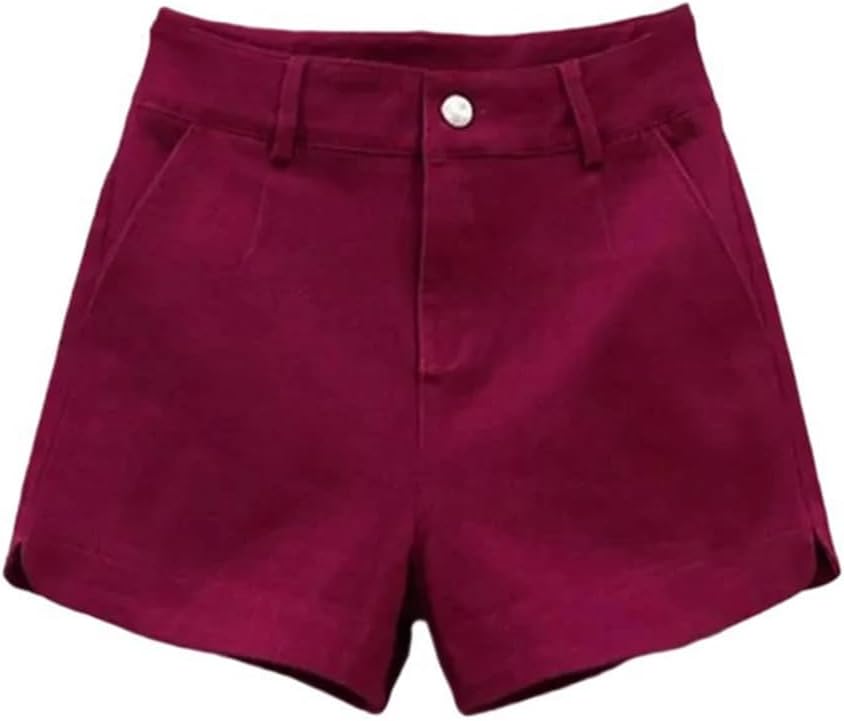 Women Denim Shorts High Waist Slim A Line Wide Leg Summer Shorts