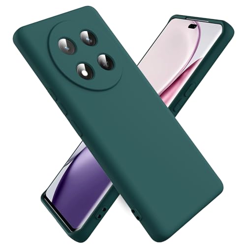 Ikziwreo Hülle für RY1 Handyhülle, mit 2 Stück Bildschirmschutzfolien, Reiner Farbe Superdünne Weich Silikonhülle, Stoßfeste Anti-Scratch Gummi Schutzhülle - Nachtgrün