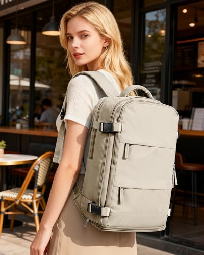 Image of coofay Large Travel Backpack For Women Men Airline Approved Carry On Backpack Flight Approved Waterproof Sports Luggage Backpack Casual Daypack Hiking Backpack