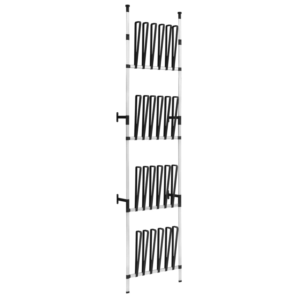 Teleskop-Stiefelregal mit Stangen Aluminium, Schuh Regal Schuhständer Shoe Rack Schuhkommode Geeignet für Schlafzimmer Flur Hotel Garderobe