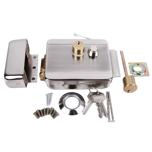 Aoaoy Double Lock Electric Control -Türschloss, Türklingel -Gegenstand Elektronische Türschloss, Drahtlose Fernbedienung, Türkling -Intercom -Zugangs -Sicherheitssystem für 12...