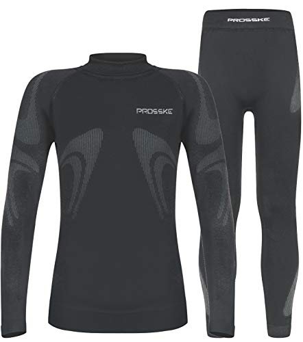 Sous-vêtements pour enfants Sous-vêtement de ski Sous-vêtements thermiques Plusieurs couleurs, noir, 126-136 cm Cover