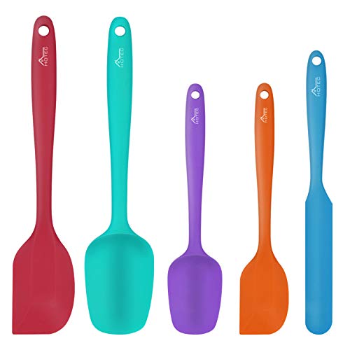 Silicone Spatulas Set Kitchen Utensils Dishwasher Safe BPA-Free