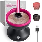 Alyfini Electric Makeup Brush Cleaner Machine, Powerful Friction Removes Residue on Make up Brushes Set/Sponge/Powder Puffs, Efficient Cleaning, Portable Spinning Washer, Save Cleanser & Shampoo