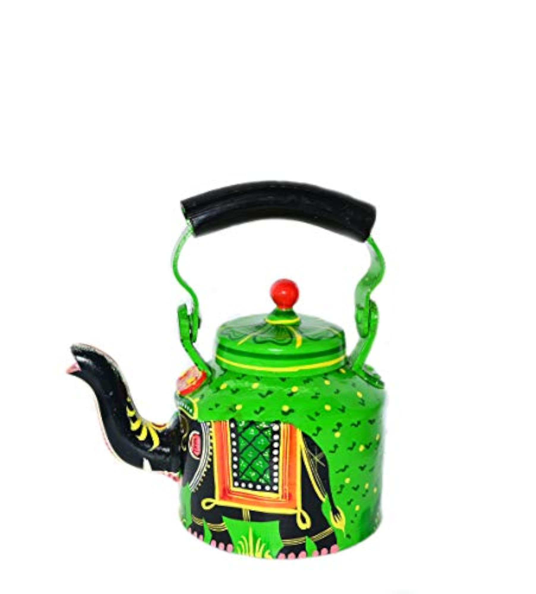Painted Elephant Aluminium Tea/Coffee Kettle