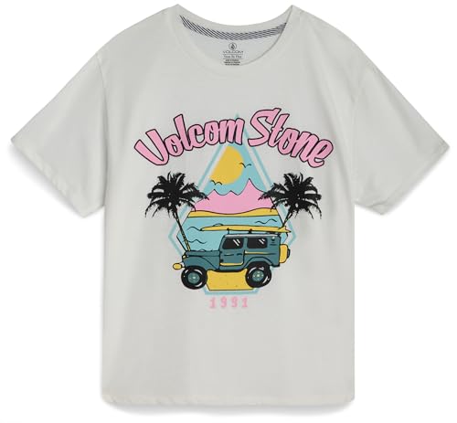 Image of Volcom Girls Shirts - Casual Crewneck Short Sleeve Graphic Tee Trendy Tops - Breathable Girls Summer Clothes