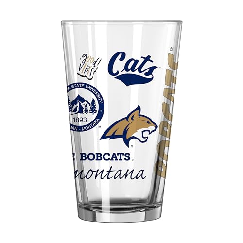 Image of Logo Brands NCAA 16 oz Pint Glass - Durable Glass With Bold Team Color- Chip-Resistant Rim Drinkware For Fans, Tailgates, Home Bars & Everyday Use