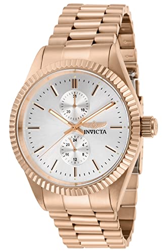 Invicta Men's Specialty Rose Gold-Tone Steel Bracelet & Case Quartz Silver-Tone Dial Analog Watch 29433