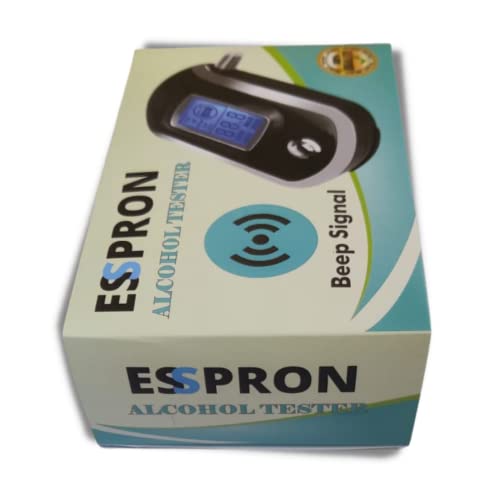 Image of E-20 Alcohol Breath Tester | Professional Digital Breathalyser with LCD Display | High-Precision Alcohol Detector | 5 Replaceable Mouthpieces | Sound Beep Alert | Personal & Professional Use