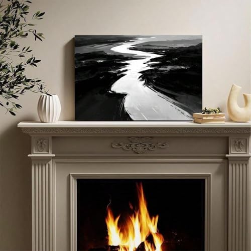 Affiche d'art sur toile paysage fluvial style impressionniste