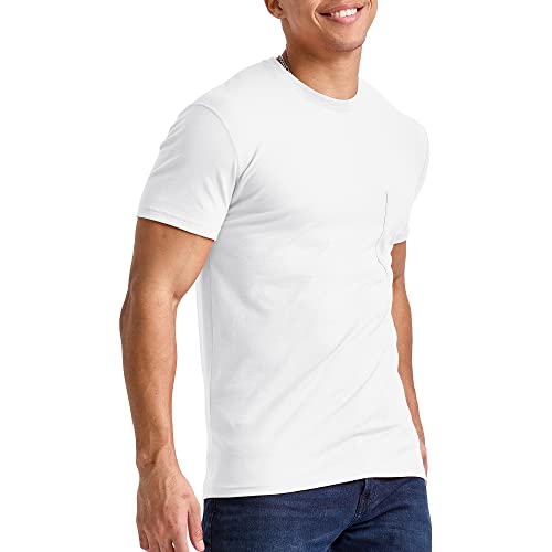 Hanes Men's Originals Men's Short Sleeve Pocket T-Shirt, Tri-Blend Jersey4