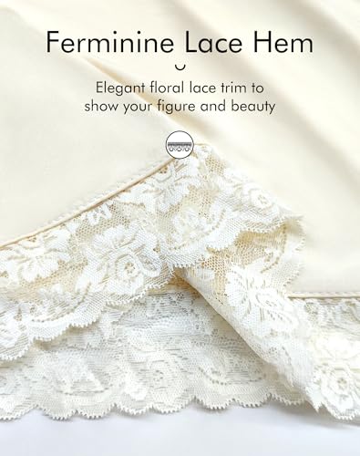 Image of MANCYFIT Bloomers for Women, Lace Trim Slip Shorts