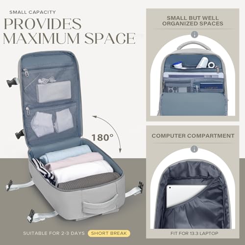 Miniatura 5 de Hayayu Mochila Viaje Cabina Avion 40x25x18 Para Ryanair Mochilas Para Mujer Bolsa De Cabina 18l Equipaje De Mano Cabina Avion Mochila De Senderismo Mochila Cabina Mochila