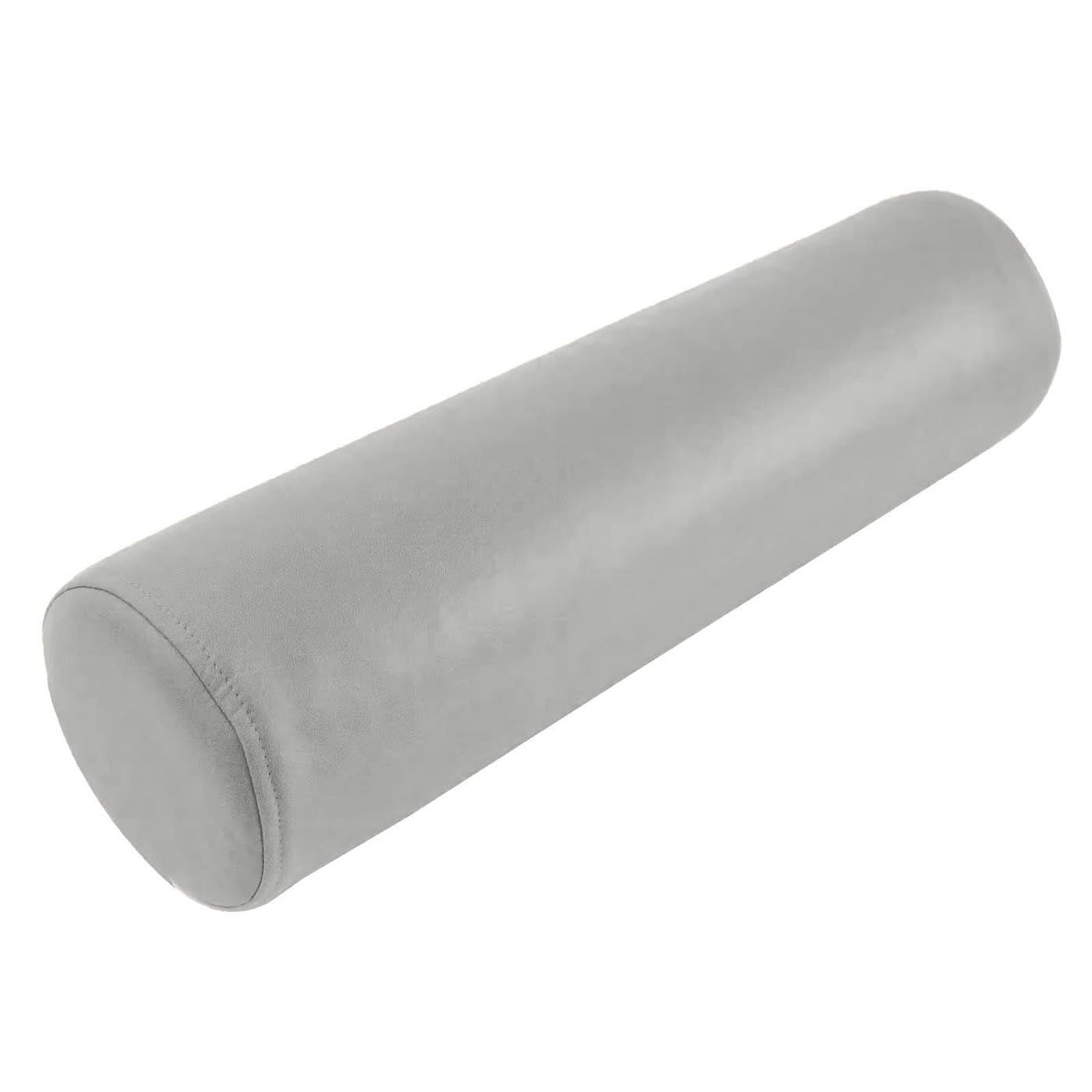 qing yun Round Sofa Armrest Cushion Support Head Neck Bolster Pillow,Waterproof Sleeping Cushion Bolster Pillow for Back/Head/Neck/Lumbar Yoga (10 * 70cm,Light grey)