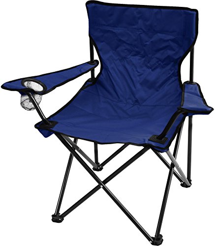normani Campingstuhl Faltstuhl Klappstuhl Anglerstuhl Getränkehalter Stuhl Gartenstuhl bis 110 kg Farbe Marine