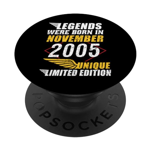 Cumpleaños Noviembre 2005 Edición Limitada Regalo Vintage PopSockets PopGrip Intercambiable