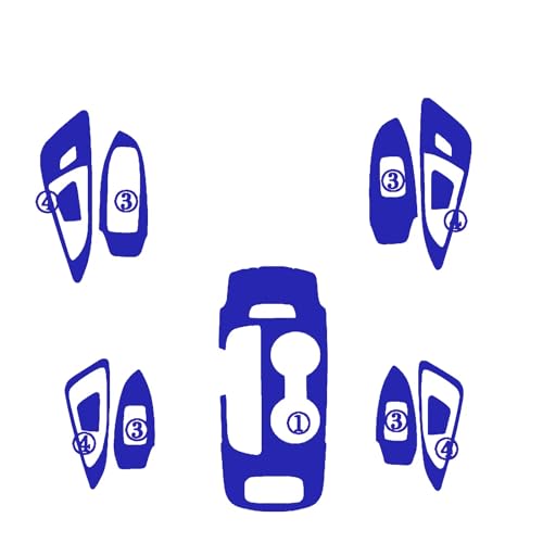 Autocollants de porte 3D bleu pour personnaliser l'intérieur de votre Malibu XL au quotidien