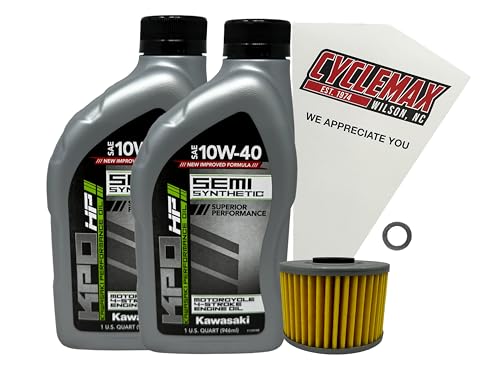 Cyclemax Semi Synthetic Oil Change Kit compatible with 2021-2025 Kawasaki KLX300