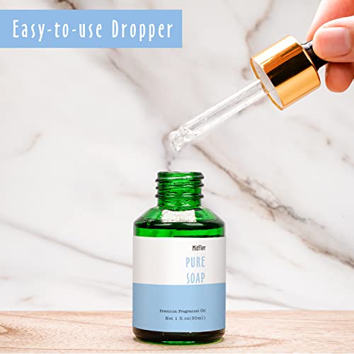 Image of Pure Soap Fragrance Oil, MitFlor Single Diffuser Essential Oil, Large Size Premium Grade Fragrance Oil for Soap & Candle Making, Fresh & Clean Scent for Home Fragrance, 30ml
