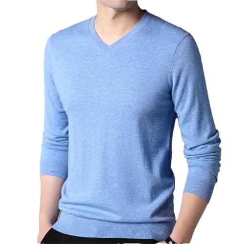Men Long Sleeved Wool Sweater Thin Clothing O-Neck Collar Pullovers Sweaters