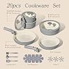 Carote 20pcs Ceramic Cookware Set with Detachable Handles, Pots and Pans Set Non Stick, RV Kitchen Cooking Pot and Pan, Dishwasher Safe, Non-toxic Induction Cookware PFAS and PFOA Free, Grey #1