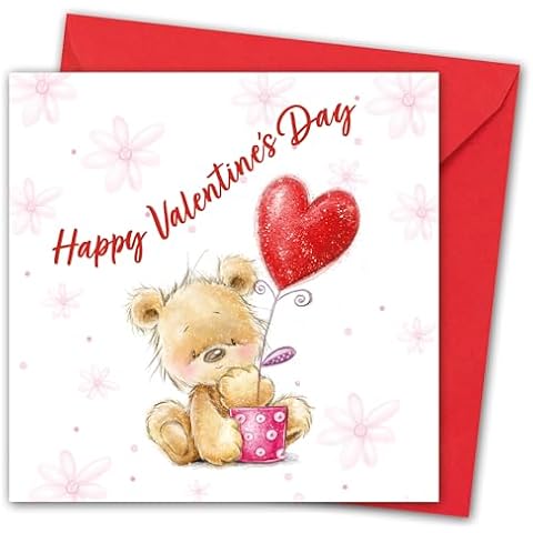 Eco-Friendly Valentine's Card with Teddy Design Cover