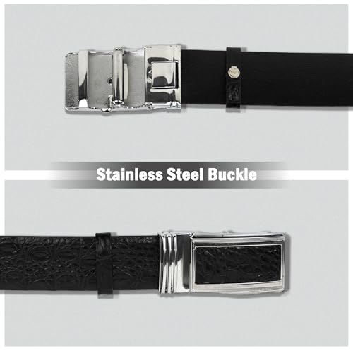 AIIigator Belt Men Leather Straight Belts Handmade Buckle Durable Dress Belt Classic Fashion Gift For Dad Boss Teacher2