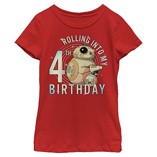 Cadeau anniversaire Star Wars 4 ans t-shirt fille rouge taille M