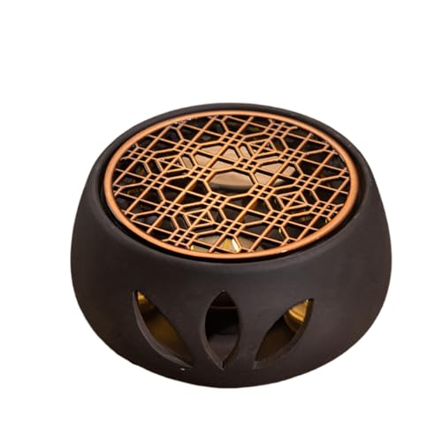 XYUERU Calentador de Tetera de cerámica, Estufa de Porcelana con diseño Hueco Tallado, Base calefactora Multifuncional for Velas de té, Estufa de té for teteras de Vidrio, café, té y Leche.