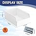 Briwooody 6 Pack Slatwall Bins with Hooks Set, Slatwall Organizer Containers Wall Mounted Storage Bins for Organizing Accessories Tools Storage Office Workshop Garage Workbench (White)