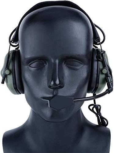 ATAIRSOFT Tactical Headset Wargame Airsoft Hunting Headphone Without Noise Cancellation Function (OD Green) - Image 3