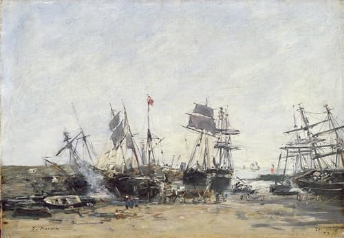 Toile paysage Eugène Boudin pour habiller un grand mur vide de salon