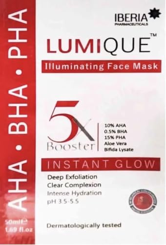 Image of LUMIQUE ILLUMINATING 5X BOOSTER AHA BHA PHA FACE MASK | Face mask