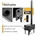 HECASA Wood Burning Stove Tent Camping Stove for Outdoor Cooking Fishing Hiking Travel Portable Heater with Storable Chimney Pipes Steel