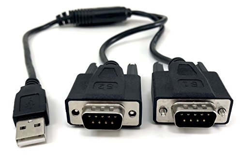 Micro Connectors, Inc. Plug and Play USB to Dual Serial DB9 Adapter Windows 10 / Win 8/ 7/ XP/ Vista / Mac (E07-162)